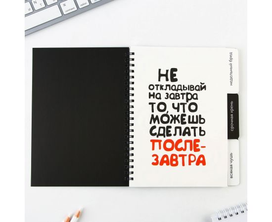 Планинг с разделителями «Прокрастинатор», мягкая обложка, формат А5, 50 листов 9530262