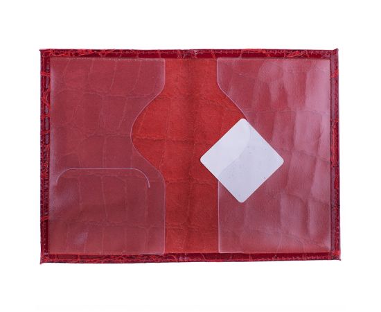 Обложка для паспорта OfficeSpace кожа, бордо, "Croc" KPs_2281 / 181772