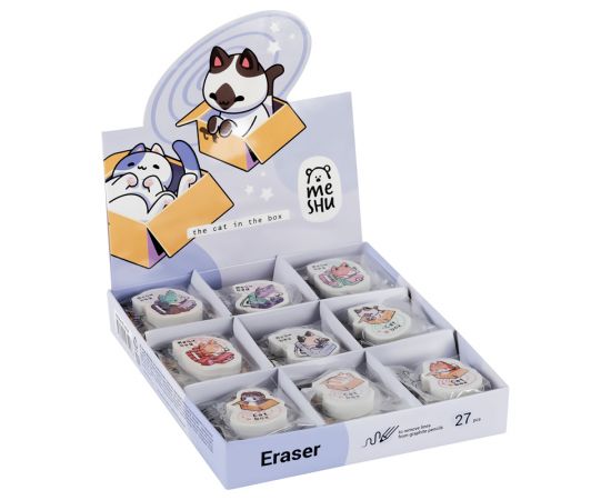 Ластик MESHU "Meow-bag", фигурный, термопластичная резина, 40*30*13мм MS_45598