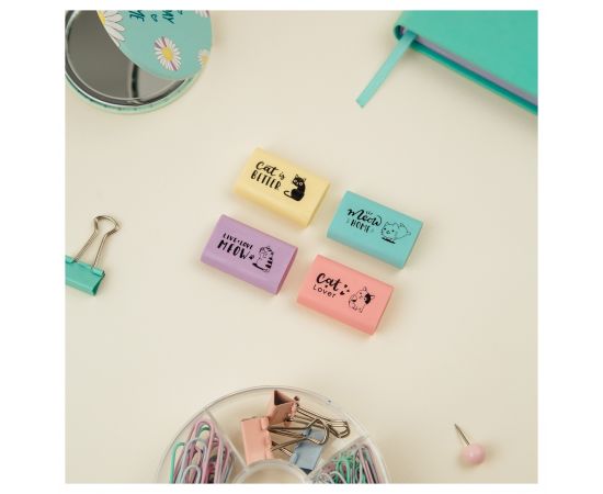 Ластик MESHU "Live, Love, Meow", термопластичная резина, 37*24*11мм MS_47153