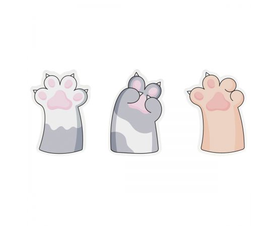 Самоклеящийся блок фигурный MESHU "Paws", 40л., европодвеc, ассорти MS_54255