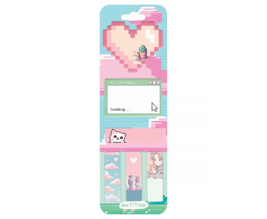 Флажки-закладки и самоклеящиеся блоки в наборе MESHU "Pixel love", 20л., европодвес MS_54260