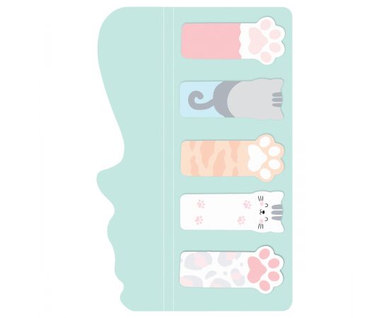 Флажки-закладкиMESHU "Meow paw", 20л*5 цветов, европодвес MS_54265