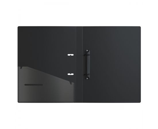 Папка на 2 кольцах Berlingo "Your Way", А4, 24мм, 600мкм, черная, D-кольца, с внутр. карманом RB4_2D890