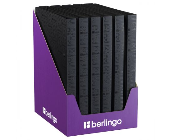 Папка на 2 кольцах Berlingo "Your Way", А4, 24мм, 600мкм, черная, D-кольца, с внутр. карманом RB4_2D890