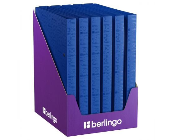 Папка на 2 кольцах Berlingo "Your Way", А4, 24мм, 600мкм, синяя, D-кольца, с внутр. карманом RB4_2D891