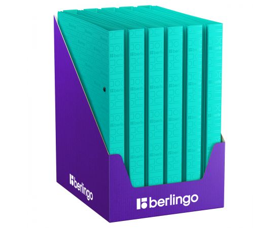 Папка на 2 кольцах Berlingo "Your Way", А4, 24мм, 600мкм, мятная, D-кольца, с внутр. карманом RB4_2D893