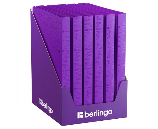Папка на 2 кольцах Berlingo "Your Way", А4, 24мм, 600мкм, фиолетовая, D-кольца, с внутр. карманом RB4_2D894