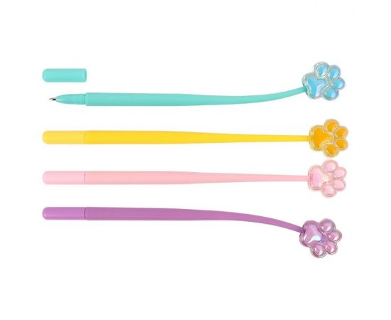 Ручка шар. синяя "Лапка" корпус soft гибкий SR-14686