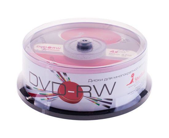 Диск DVD-RW 4.7Gb Smart Track 4x Cake Box (25шт) ST000324