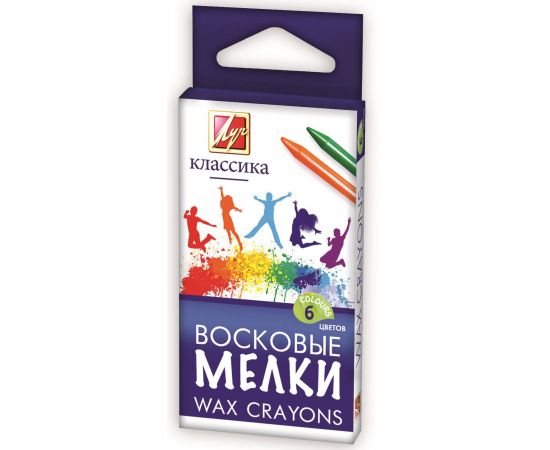 Набор воск. мелков Луч КЛАССИКА 6 цв. круглые смываемые 8 мм 12С860-08