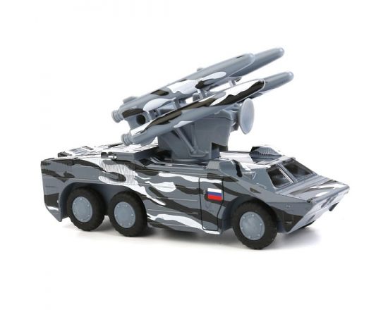 МОДЕЛЬ "ТЕХНОПАРК" МЕТАЛЛ. ИНЕРЦ. ЗРК ОСА СЕР.КАМУФ. 15СМ, РАКЕТЫ ВРАЩ. 360ГР. В КОР 250747 250747