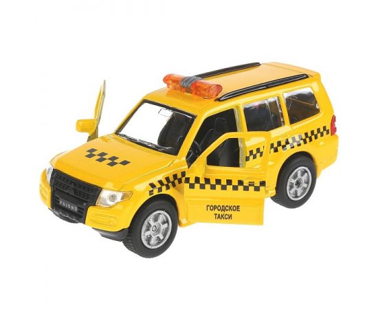 Машина металл MITSUBISHI pajero ТАКСИ 12 см, двери, багаж, инерц 256365 256365