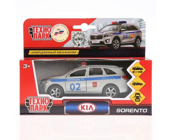 Машина металл KIA sorento prime ПОЛИЦИЯ, 12 см, двери, багаж., инерц 258219 258219