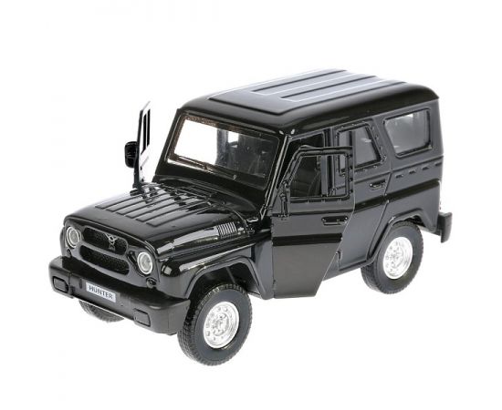 Машина металл UAZ HUNTER длина 12 см, двери, багаж, инерц, черный 267184 267184