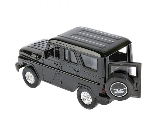 Машина металл UAZ HUNTER длина 12 см, двери, багаж, инерц, черный 267184 267184