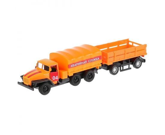 Машина металл УРАЛ аварийный 12 см+прицеп, двер, баг., подв.дет., инер 272415 272415