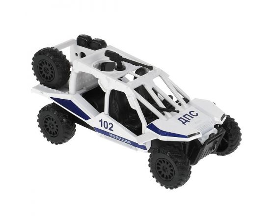 Машина металл автовездеход ПОЛИЦИЯ 12 см, пулемет, инерц, белый 306651 306651