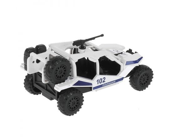 Машина металл автовездеход ПОЛИЦИЯ 12 см, пулемет, инерц, белый 306651 306651