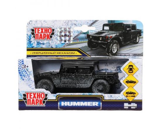 Машина металл HUMMER h1 ПИКАП в снегу, 12 см, дв., баг., инерц 312421 312421