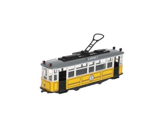 Машина металл свет-звук ТРАМВАЙ РЕТРО длина 17 см, двер, инерц 313539 313539