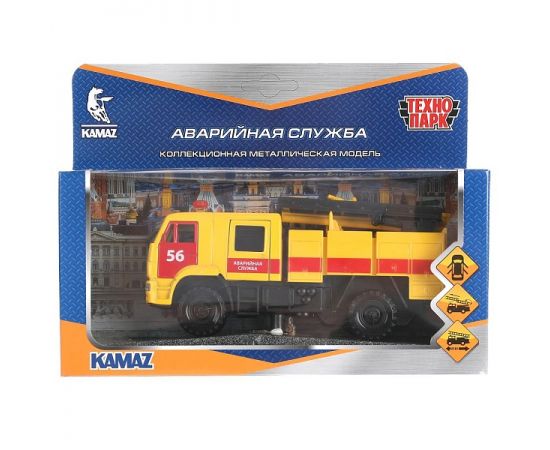 Машина металл КАМАЗ-43502 АВАРИЙНАЯ СЛУЖБА 15 см, двер, подв дет, инер 313542