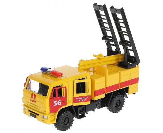 Машина металл КАМАЗ-43502 АВАРИЙНАЯ СЛУЖБА 15 см, двер, подв дет, инер 313542