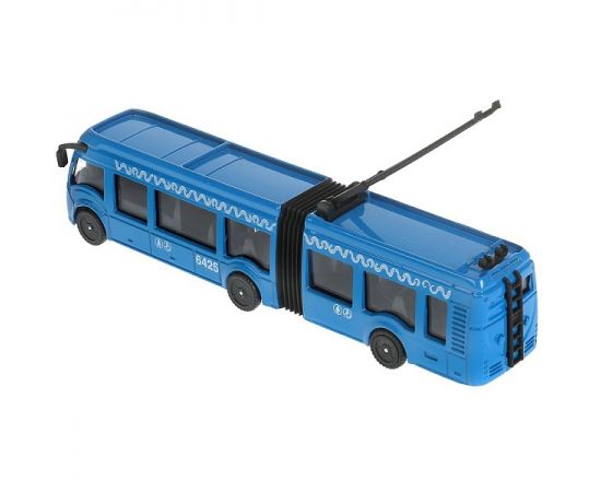 Машина металл МЕТРОПОЛИТЕН ТРОЛЛЕЙБУС с резинкой, 19 см, двери, инерц 316114 316114