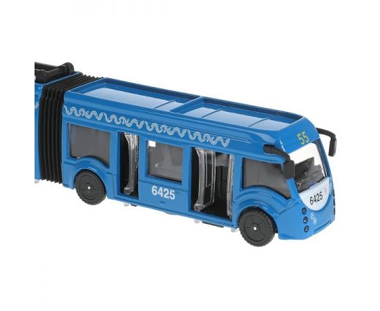 Машина металл МЕТРОПОЛИТЕН ТРОЛЛЕЙБУС с резинкой, 19 см, двери, инерц 316114 316114