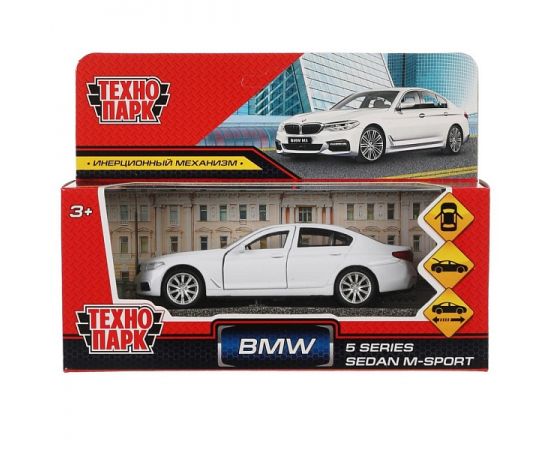 Машина металл BMW 5-ER SEDAN M-SPORT 12 см, двери, багаж, бел 319646 319646