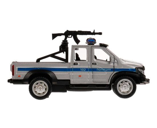 Машина металл UAZ HUNTER ПОЛИЦИЯ 11,5 см, двери, багаж, серебристый 329199 329199