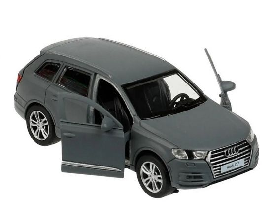 Машина металл AUDI Q7 МАТОВЫЙ длина 12 см, двер, багаж, инерц, серый 336374 336374