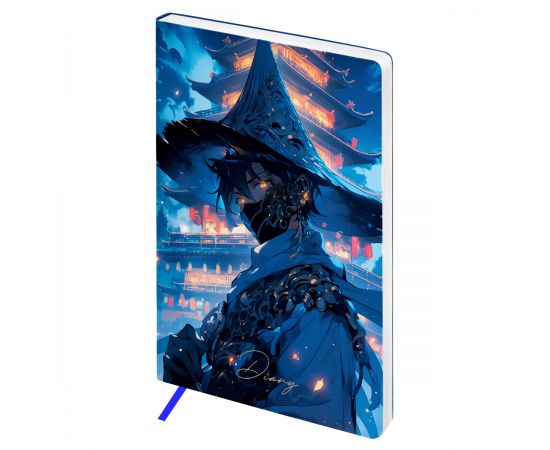 Ежедневник недатированный, А5, 136л., мягкий переплет, кожзам, BG "Anime. Samurai" DuA5_22222