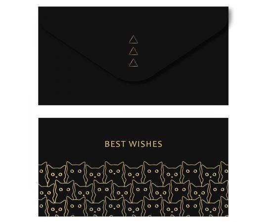 Конверт для денег MESHU "Best wishes", 85*164мм, мат. ламинация, фольга MS_55133