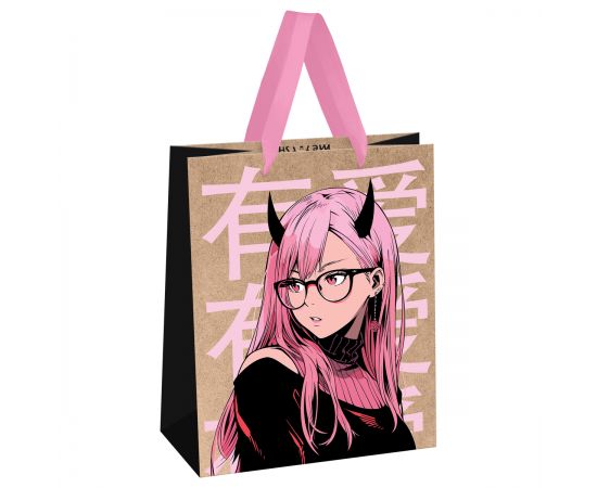 Пакет подарочный 18*23*10см MESHU "Anime girl", крафт MS_61629