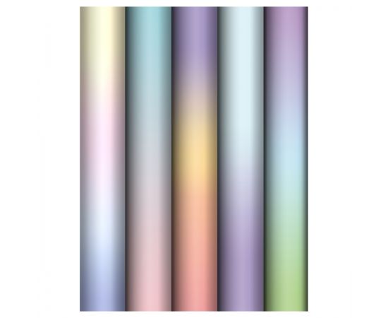 Упаковочная бумага глянц. 70*100см, MESHU "Gradient", 80 г/м2, ассорти, 5 дизайнов MS_62832