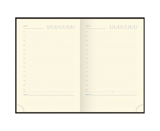 Ежедневник недатированный, А5, 160л., кожа, Delucci, гладкая кожа, золот. срез, черный UD1_89501