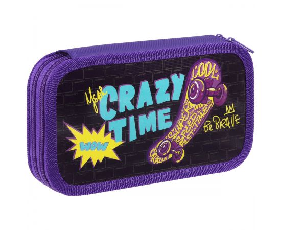 Пенал 2 отделения, 190*105 ArtSpace "Crazy time", ламинированный картон ПК2_59971