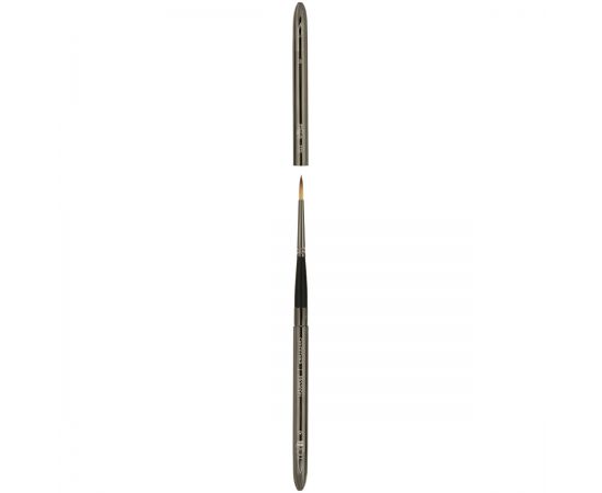 Кисть художественная синтетика Гамма "Модерн", двухсторонняя, круглая №3, круглая №6, французское крепление, складная ручка 11110306