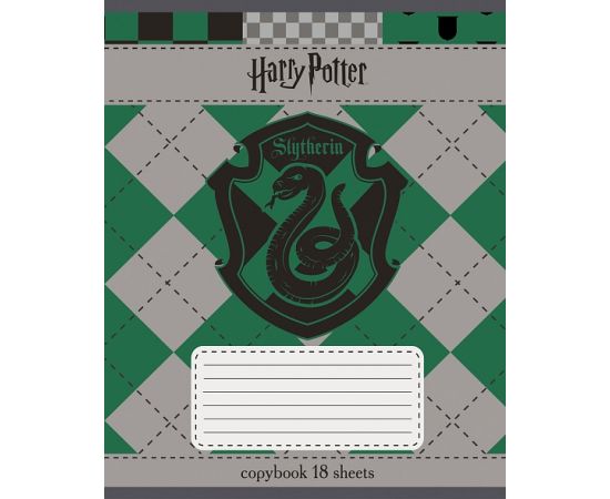 Тетрадь 18л А5ф клетка на скобе  5 диз.в блоке скругл.углы серия  -Гарри Поттер 18Т5В1