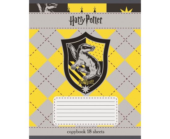 Тетрадь 18л А5ф клетка на скобе  5 диз.в блоке скругл.углы серия  -Гарри Поттер 18Т5В1
