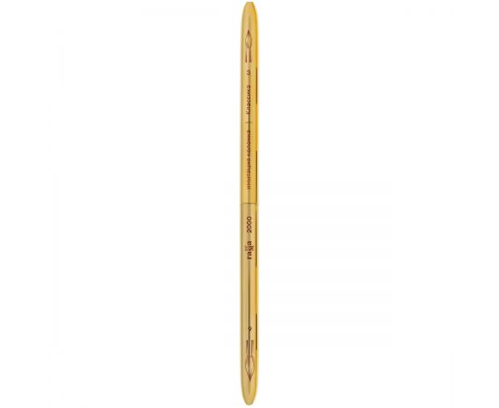 Кисть художественная синтетика имитация колонка "Классика", двухсторонняя, круглая №3, круглая  №6, складная ручка 20000306