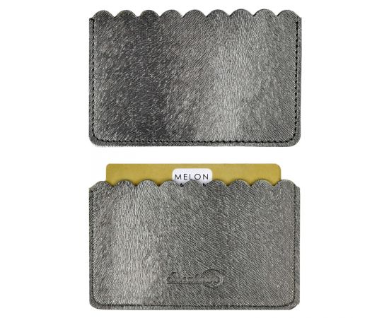 Чехол д/пласт. карт арт.48397/100 ДИСКО ГРАФИТОВЫЙ (60х105 мм, блинтовое тиснение, 2 отделения, обстрочка по периметру, закругленные углы, ПЭТ-пакет с европодвесом) 48397