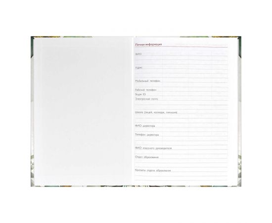 Записная книга учителя, преподавателя арт. 65093 ВЕСЕННИЕ ЦВЕТЫ / А5 96 л., блок - печать в две краски, твёрдый переплёт 7БЦ, глянцевая ламинация, тиснение фольгой/ 65093