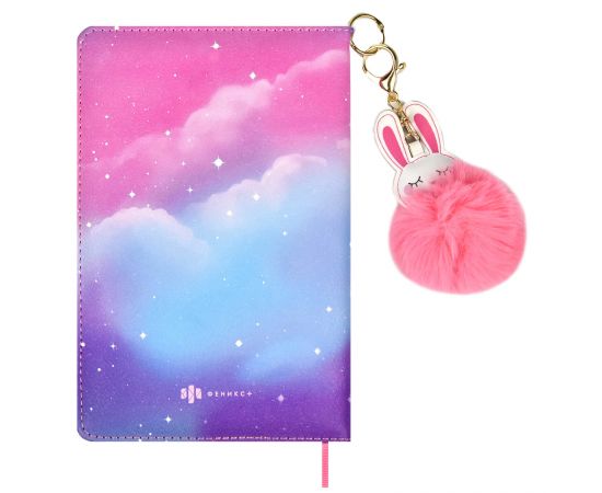 Дневничок для девочек, А6+, 96 л., арт. 66496/ 20 АЛИСА (кожзам: 126x195 мм, твёрдый переплёт с поролоном, материал обложки: искусственная кожа "Наппа", способ крепления блока: ниткошвейный, декор: по 66496