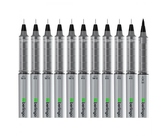 Набор линеров пигментных Berlingo "Precision" черные, 11шт., европодвес CK_50211