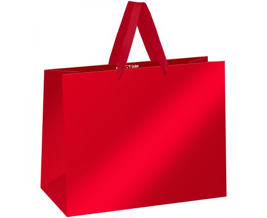 Пакет подарочный 32*26*12см MESHU "Red",  матовая ламинация MS_61616