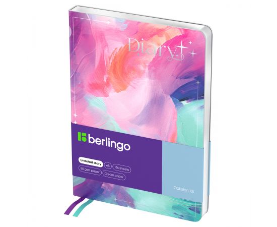 Ежедневник недатированный, А5, 136л., кожзам, Berlingo "Collision XS", серебряный срез, с рисунком UD3_01S19