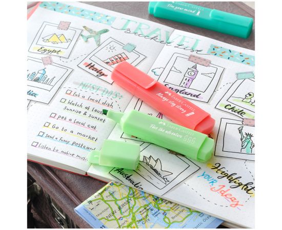 Набор текстовыделителей Faber-Castell "46 Pastel" 4 пастельных цв., 1-5мм 154610