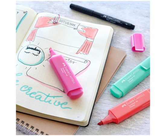 Набор текстовыделителей Faber-Castell "46 Pastel" 4 пастельных цв., 1-5мм 154610